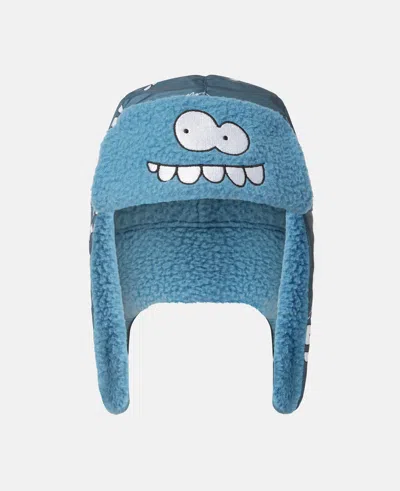 Stella Mccartney Monster Graphic Flap Hat In Blue