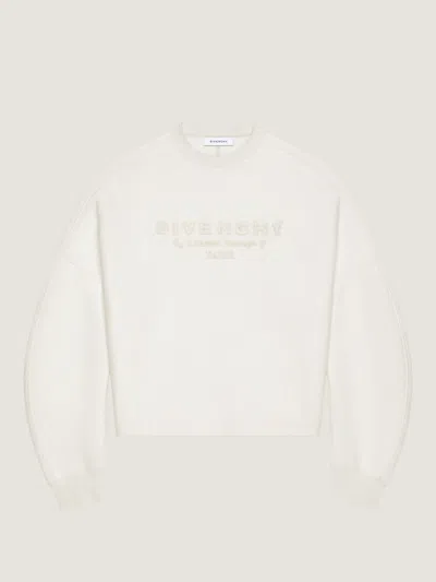Givenchy Sweater In Wool With  Stamp Embroidery In White
