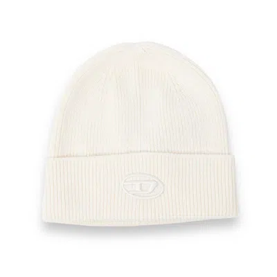 Diesel K-coder-fully B Logo Embroidered Beanie In Neutral