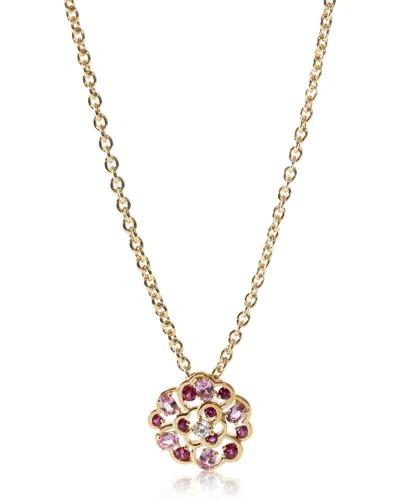 Pre-owned Chanel Fil De Camelia 18k Diamond Pendant (authentic Pre-loved)