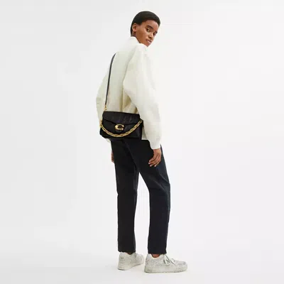 Coach Tabby Quilted Glazed Leather Shoulder Bag In Multi