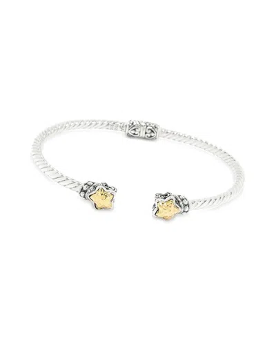 Samuel B. 18k Over Silver Bangle Bracelet In Metallic