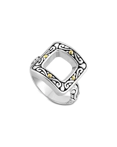 Samuel B. Square Open Ring In Metallic