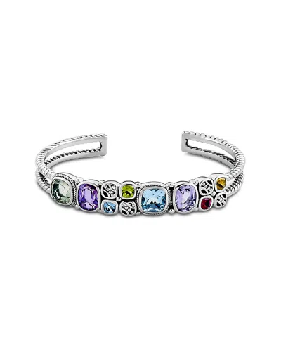 Samuel B. Silver 12.00 Ct. Tw. Gemstone Bracelet In Silver