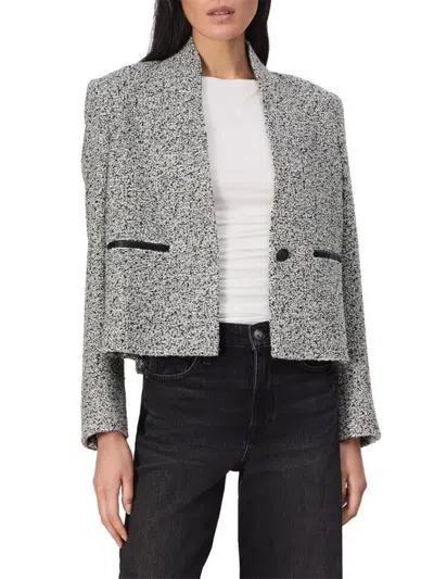 Rag & Bone Pippa Wool Blend Tweed Blazer In Gray
