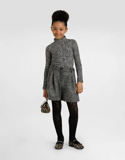 Dolce & Gabbana Ballet Flats In Printed Shiny Calfskin In Multi