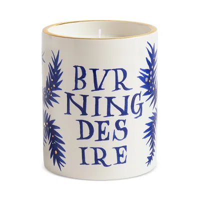 L'objet Ruan Hoffmann Burning Desire Veti-vert Candle, 12.5 Oz. In White