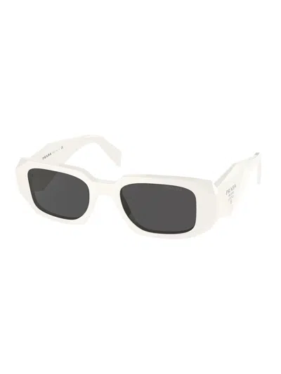 Prada Dark Grey Rectangular Ladies Sunglasses Pr 17ws 1425s0 49 In White