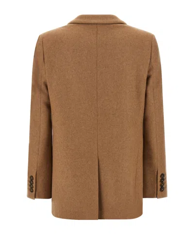 Blazé Milano Cholita Double-breasted Blazer In Brown