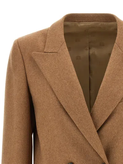 Blazé Milano Cholita Double-breasted Blazer In Brown