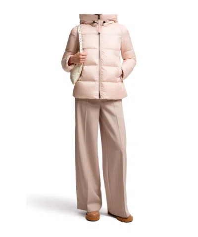 Moncler Womens Rose Pink Serittes Hooded Shell-down Jacket In Pink