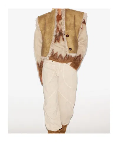 Isabel Marant Clara Vest In Taupe In Brown