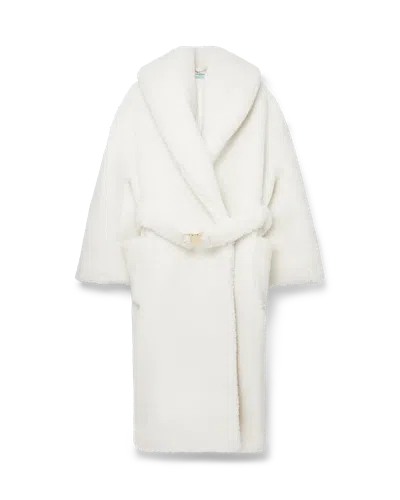 Casablanca Paris Off-white Faux Shearling Coat