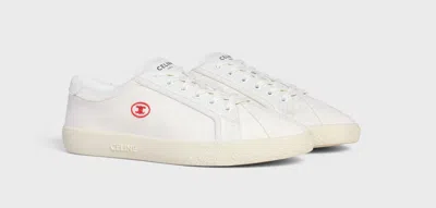 Celine Men Lou Low-top Lace-up Sneaker With Triomphe Application In Canvas And Calfskin In Animal Print