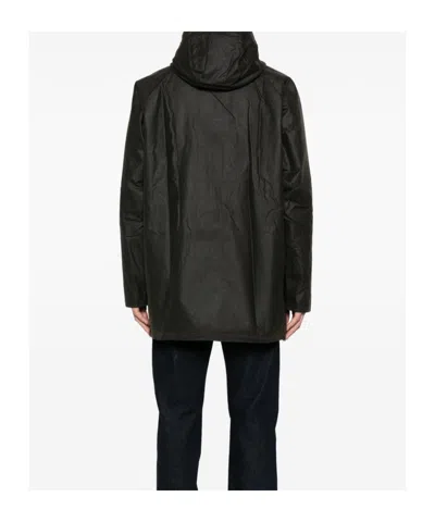 Barbour Bedale Waxed Parka In Black