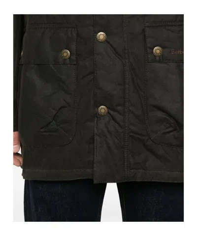 Barbour Bedale Waxed Parka In Black