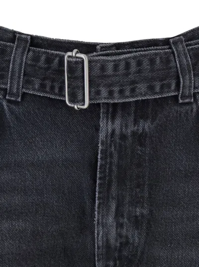 Agolde Fran Low Slung Straight Jeans In Black