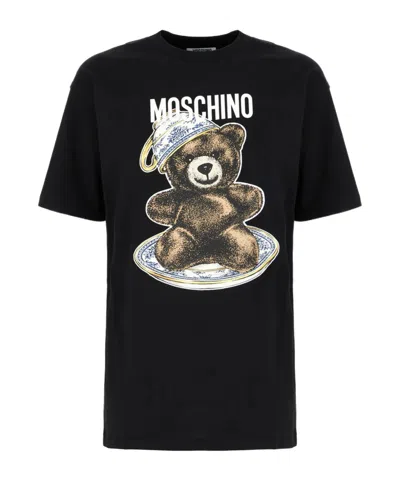 Moschino Teddy Bear Crewneck T-shirt In Black