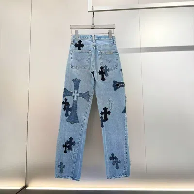 Chrome Hearts Belt Loop Jeans In Blue
