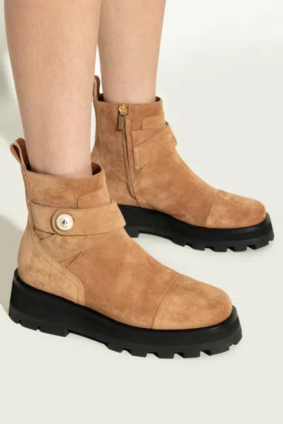 Jimmy Choo Ankle Boots With Lug Sole And Round Toe In Brown