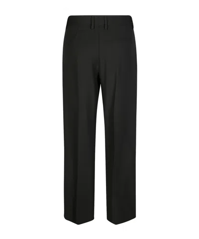 Forte Forte High-waisted Tailored Trousers In Wool And Viscose Blend In Black