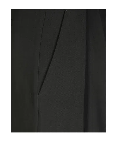 Forte Forte High-waisted Tailored Trousers In Wool And Viscose Blend In Black