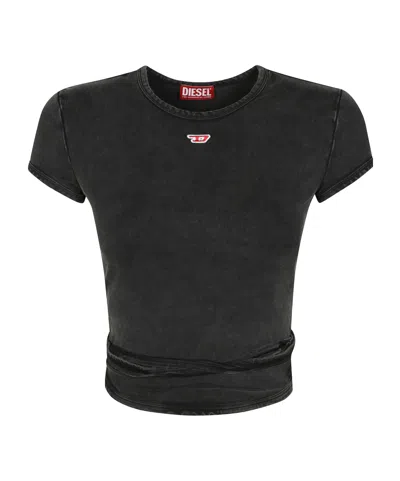 Diesel T-bunny Tail-r1 Cotton T-shirt In Black