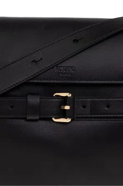 Moschino Versatile Shoulder Bag Adjustable Strap In Black