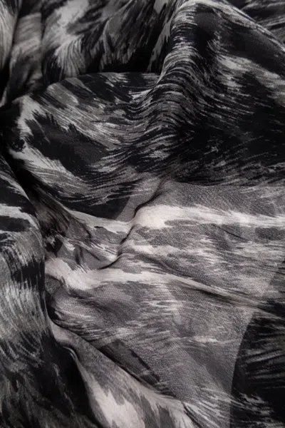 Givenchy Patterned Silk Scarves In Black