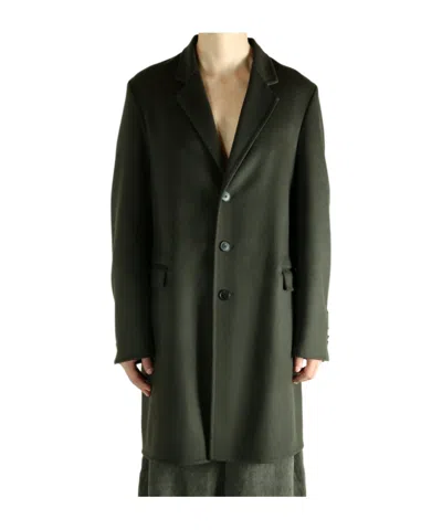 Givenchy Coat In Wool And Cashmere In Green