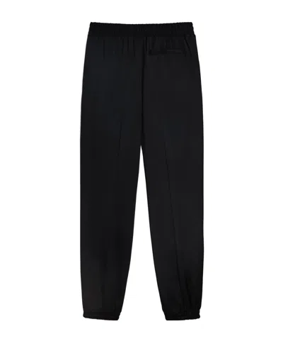 Jil Sander Twill Drawstring Trousers In Black