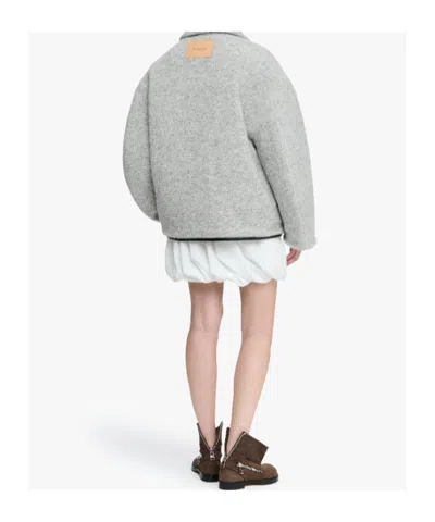 Jw Anderson Contrast Trim Casual Jacket Light Grey Melange In Gray