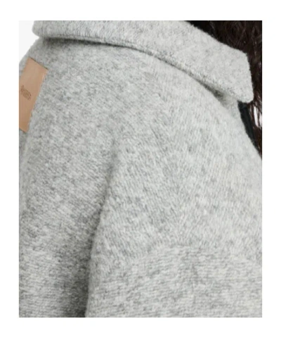 Jw Anderson Contrast Trim Casual Jacket Light Grey Melange In Gray