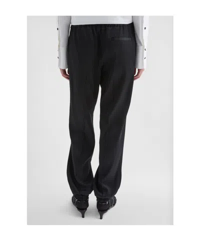 Jil Sander Twill Drawstring Trousers In Black