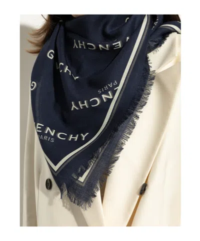 Givenchy Square Scarf In Blue