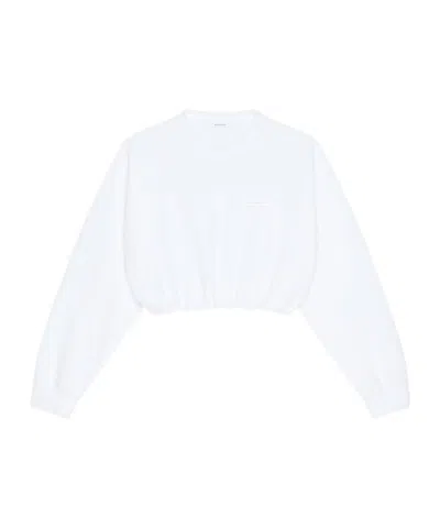 Givenchy Cropped Sweatshirt With Elasticated Waistband In Burgundy