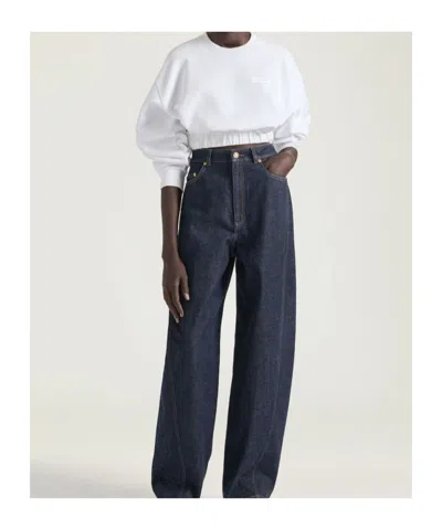 Givenchy Cropped Sweatshirt With Elasticated Waistband In Burgundy