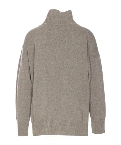 Roberto Collina Turtleneck Long-sleeved Sweater In Gold