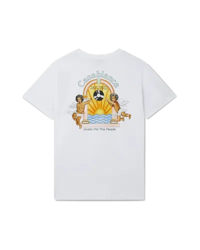 Casablanca Paris Studio De Musique Short-sleeve T-shirt In White