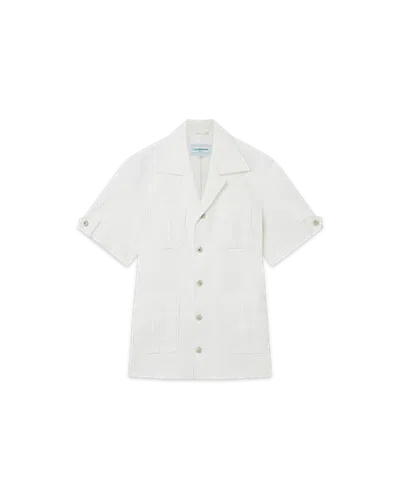 Casablanca Paris Short Sleeve Safari Jacket In White
