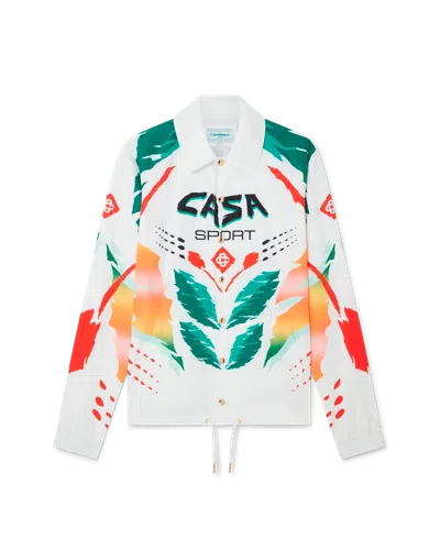 Casablanca Paris Casa Moto Coach Jacket In White