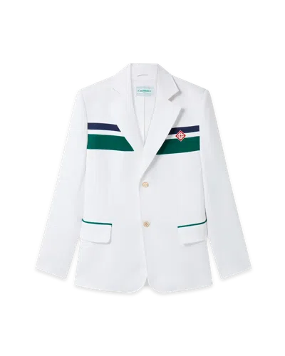 Casablanca Paris Sports Tailoring Jacket In Green In White