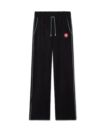 Casablanca Paris Monogram Jacquard Towelling Trousers In Black