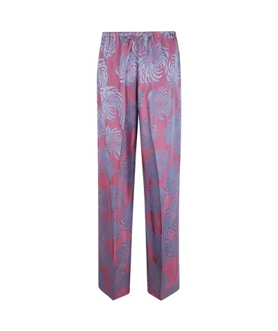 Dries Van Noten Puvis Long 2140 Double Die Jacquard Trouser In Gray
