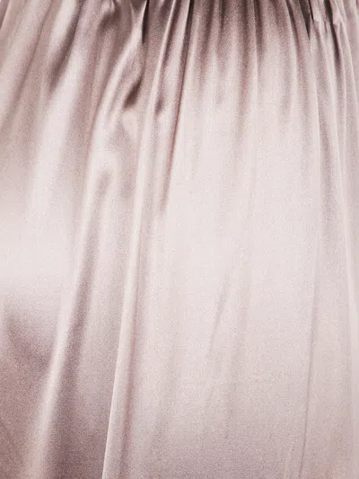 Dries Van Noten Puvis Bis Long 2033 Satin Trousers In Brown