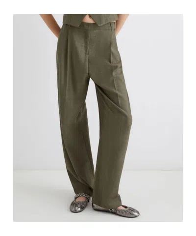 Marella Hull Pleated Straight-leg Trousers In Green