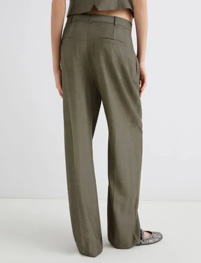 Marella Hull Pleated Straight-leg Trousers In Green