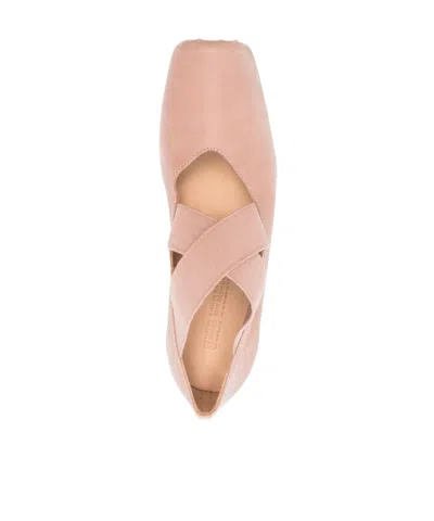 Uma Wang Ballerinas With Crossed Bands In Pink