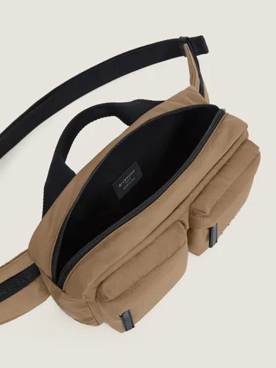 Givenchy Essential U Double-pocket Belt Bag In Brown