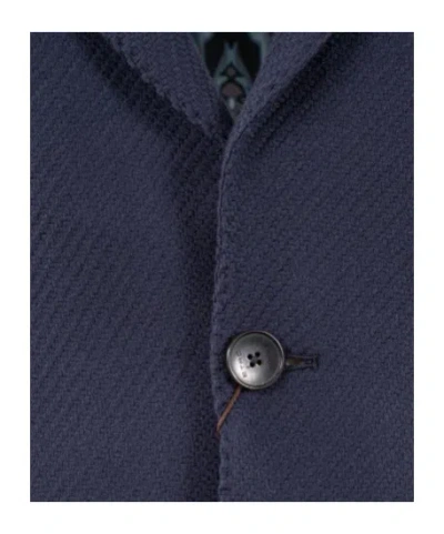 Etro Single-breasted Wool Blazer In Black